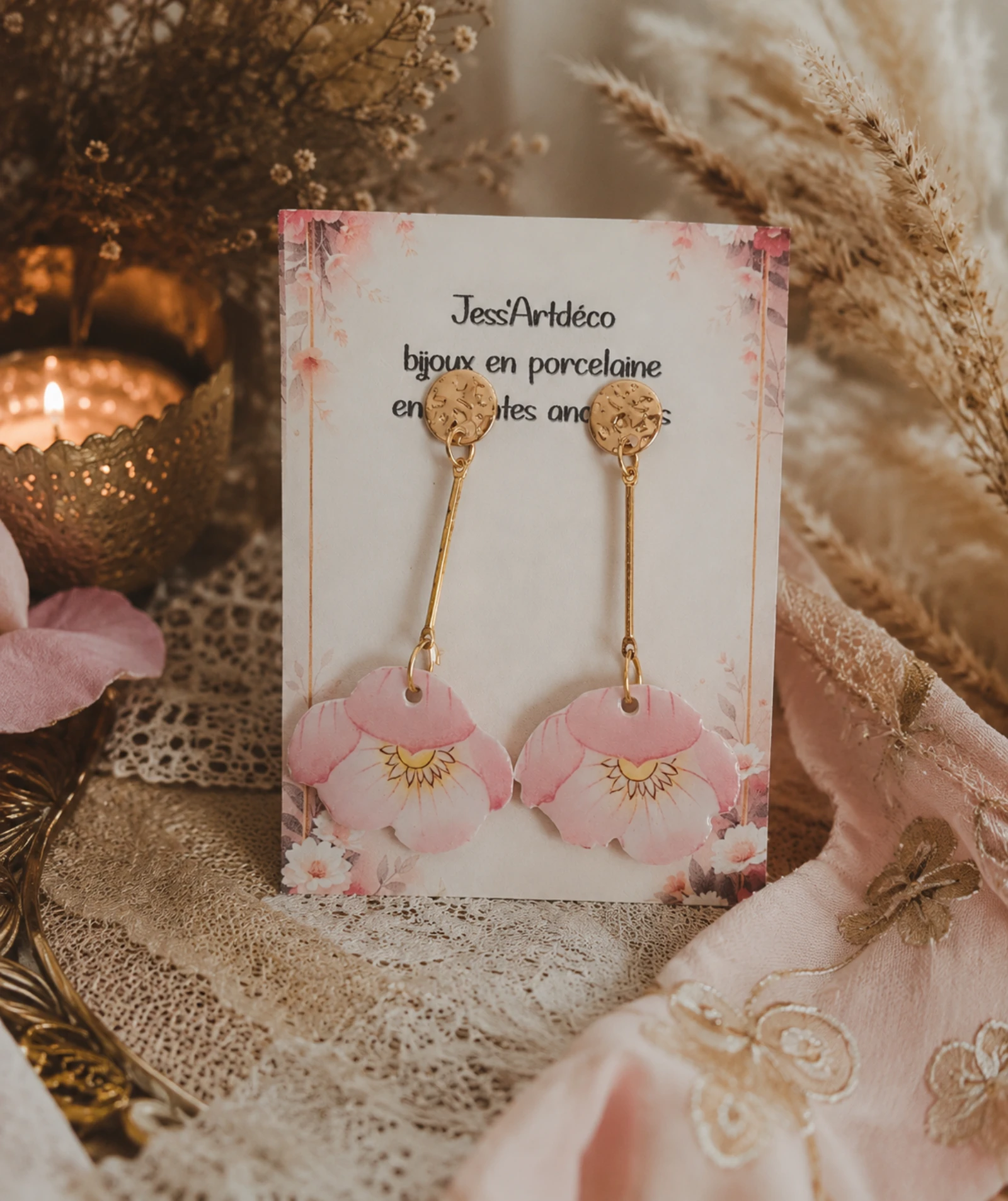 Brincos de porcelana pendentes bijuterias – photo 2